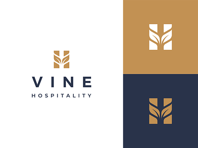 Logo design for Vine Hospitality hospitality hotel logo logo design luxury vh vine