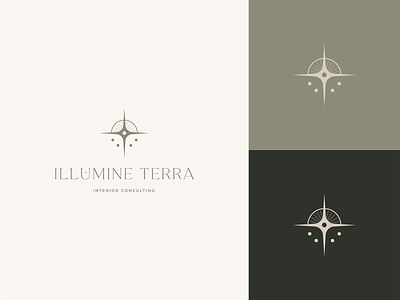 Logo design for Illumine Terra Interior Consulting interior light logo logo design modern star sun
