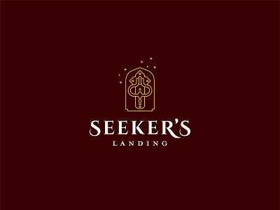 Logo design for Seeker's Landing airbnb harry potter hotel housing logo rental wizard