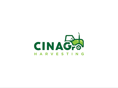 CinAgro Harvesting agro car cinagro farm green harvesting logo tractor village