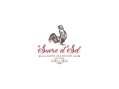 Sucre et Sel bistrot cafe chicken design han logo restourant rooster salt sketch sugar