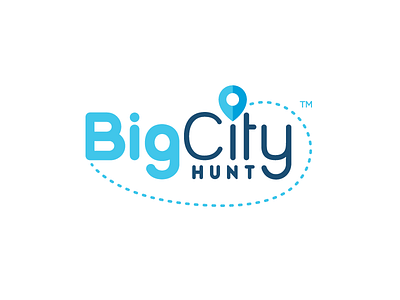 Big City Hunt activity adventure explore fun hunt icon logo design pin