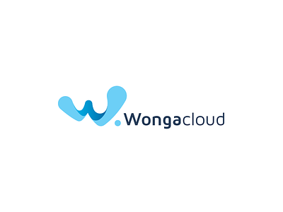 WongaCloud cloud logo design modern w