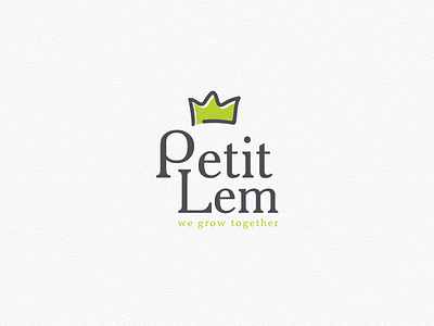 Logo design for Petit Lem Boutique baby clothing crown fashion kids little logo design shop
