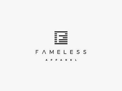 Logo design for FAMELESS APPAREL apparel f fashion icon logo design minimalistic modern simple sleek