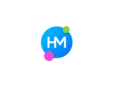 Logo/icon design for Hoop Messenger App. app bubbles chat circle colorful hm icon logo design messenger social talk