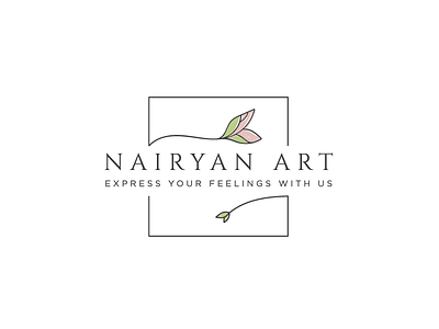 Logo design for Nairyan Art armenia art handmade leaf logo design nature vegan