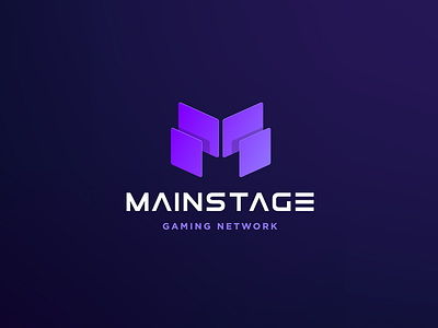 Logo and Icon Design for MainStage Gaming Network chat futuristic games helmet icon design logo design m network stage