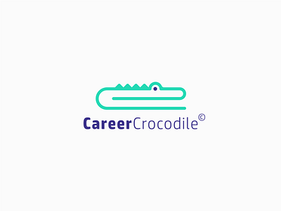 Logo Design for Career Crocodile career crocodile logo logo design logotype mark paper clip