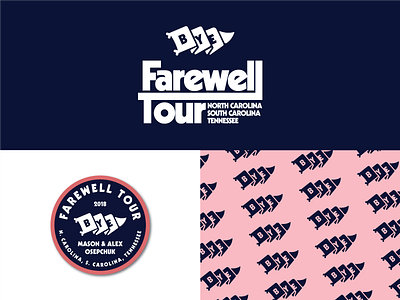 Farewell Tour Design badge banner farewell logo logos mark nc patch sc t shirt tn tour