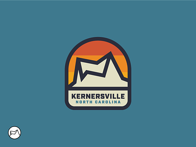 Kernersville Parks & Rec Logo badge kernersville mountains north carolina outdoors parks rec parks recreation thick lines