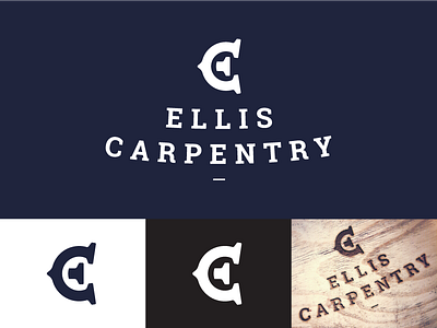 Ellis Carpentry Logo Design branding c carpenter carpentry e identity logo logo design mark monogram woodworking