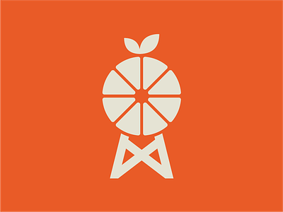 Farm Fresh brand identity branding farm icon logo logo design mark orange windmill