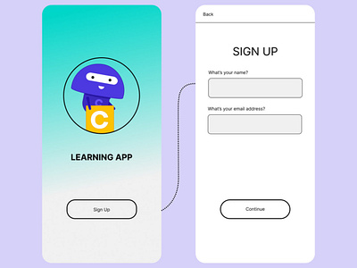 Learning app registration flow figma ux