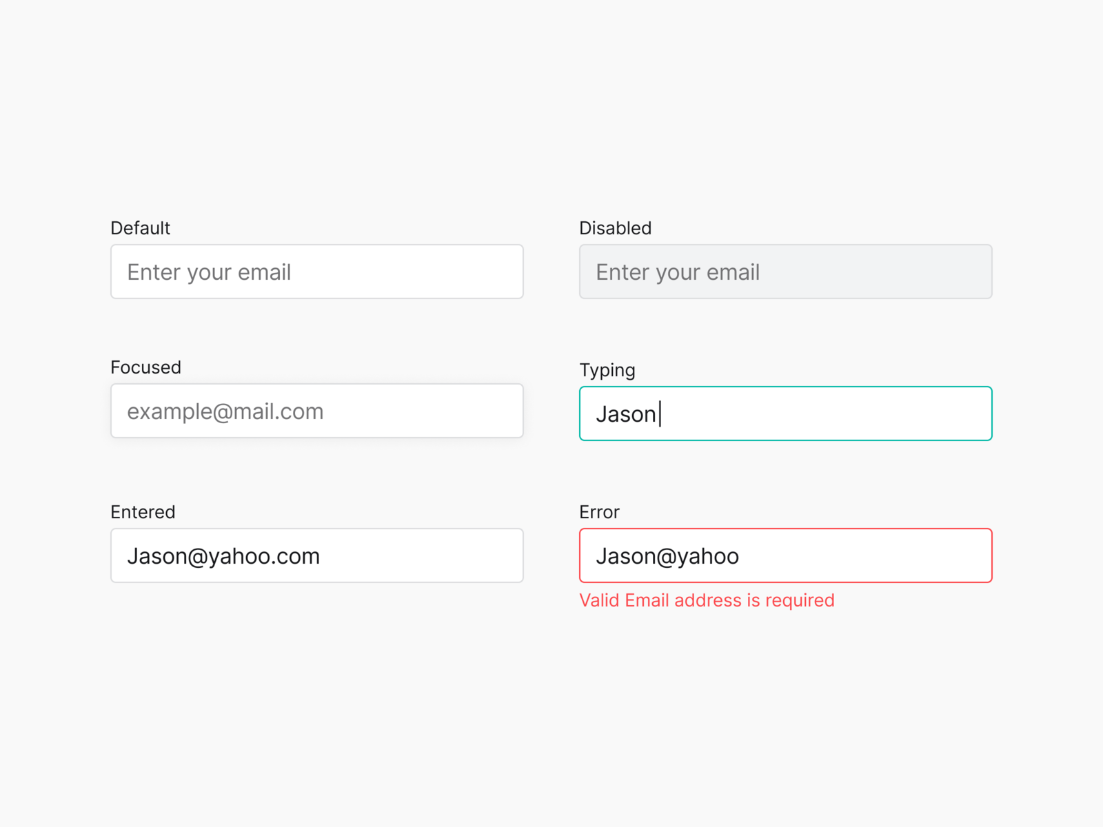 Input States - Design System by Lahiru M Paranavithana on Dribbble