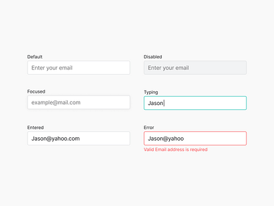 Input States - Design System clean design system design systems error input field fields form inpiration input input box input field input fields inputs product design sri lanka srilanka system text text field text fields