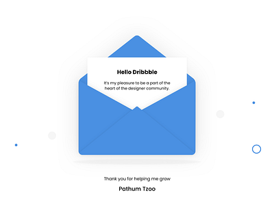 Hello Dribbble! envelop envelope envelope design first design first shot hello dribbble! illustration thank thank you