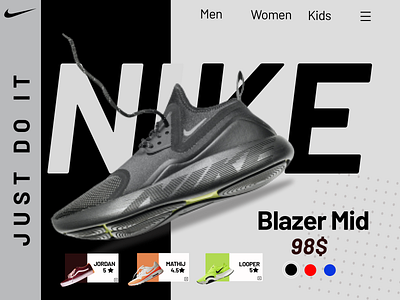 NIKE Shoes UI Design adobe xd design figma illustration nike nike shoes ui shoes typography ui ux