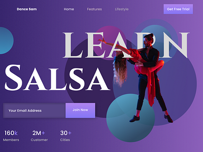 Learn Salsa adobe xd dance dance coaching website dance design dance website design figma typography ui ux