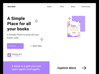 Book Landing Page book design figma typography ui