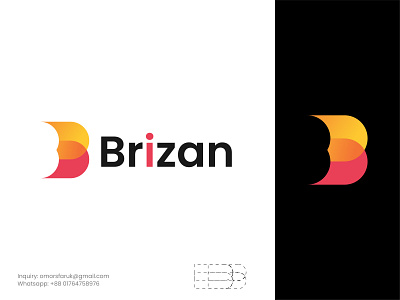 Brizan Logo | Modern Logo branding colorful logo design gradient logo graphic design logo logo design modern logo vector