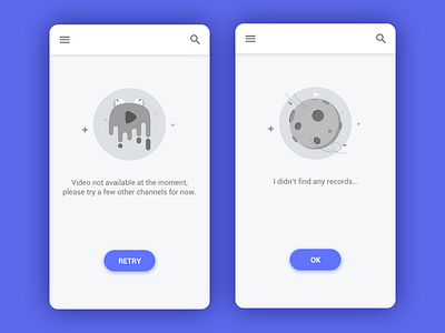 Empty state illustration design ui