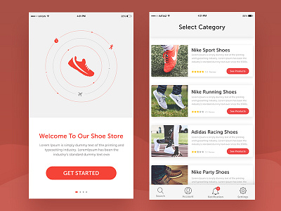 Shoe App Design app design nike shoe ui ux