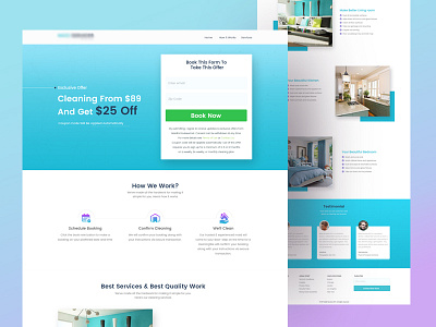 Offer Promotion (Landing Page) design maid marketing offer service ui ux