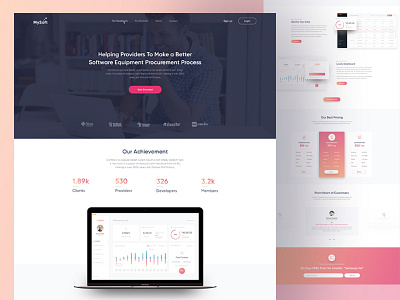 Dashboard_Landing Page clean dashboard design internet ui ux web