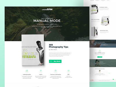 eBook Landing Page Design camera design ebook ipad landing page photography picture ui ux web