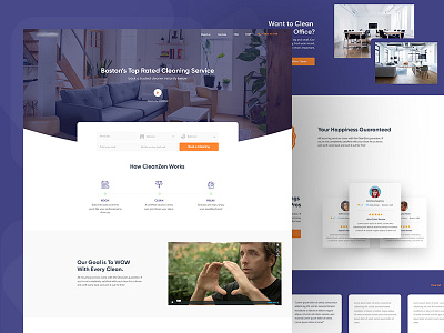 Home Cleaning Website (Redesign) clean cleaning home service ui ux wash