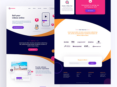 Screenny - Landing Page design landing online page sell ui ux videos visual