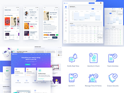 Top 4 Shots app branding clean course design ebook education illustration landing minimal online purple typography ui ux vector visual web