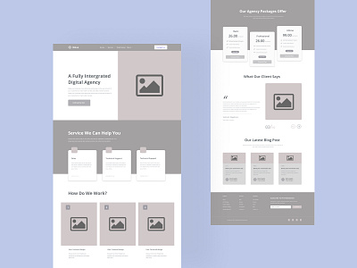 Digital Agency Wireframe