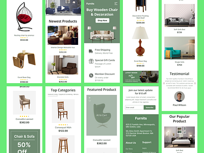 Furniture Store Homepage-Responsive Version android app app app design appflow chairs design designer ecommerce furniture design furniture store graphic design home decor sofa ui ui design ui designer uiux ux ux design ux designer