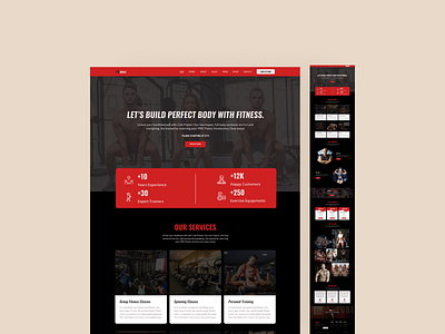 Gym/ Fitness Center Homepage