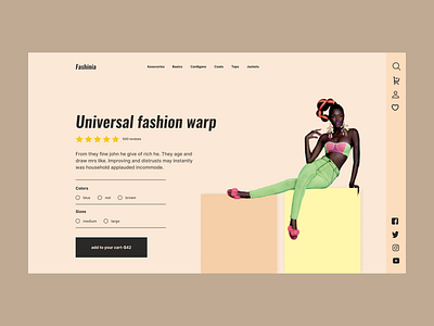 Eashion E-commerce Landing Page Header business creative design designer e commerce fashion graphic design header header design html landing page social media marketing ui ui designer uiux ux ux designer web web design website