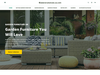 e-Commerce Website for Garden Furniture UK branding design ecommerce website graphic design logo web web design