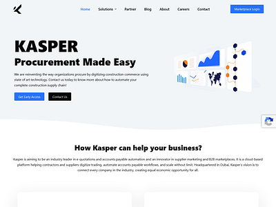 Website Design for Kasper Procurement SAS Solution graphic design ui web web design