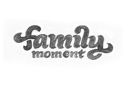 Family Moment Sketch black bold branding brush hand drawn identity italic lettering letters logo sketch typography