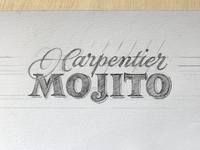 Mojito Sketch 1 branding flourishes hand drawn identity italic lettering logo script sketch sketches swash swashes