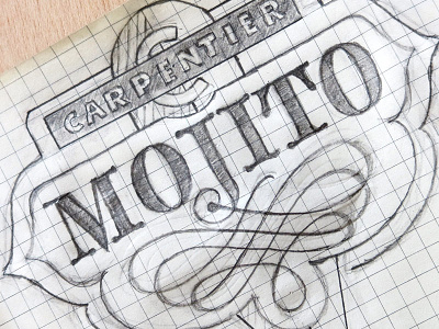 Mojito Sketches 2 branding flourishes hand drawn identity lettering logo sketch sketches swash swashes