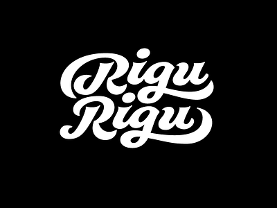 Rigu Rigu bold branding brush fat hand lettered identity italic lettering letters logo script