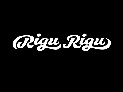 Rigu Rigu Inline bold branding brush fat hand lettered identity italic lettering letters logo script