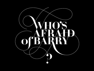 Who's afraid of Barry branding caps didone didot hand drawn identity lettering letters modern swashes