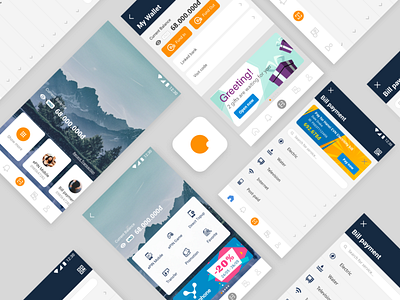 Online Wallet Ui branding design ui ux