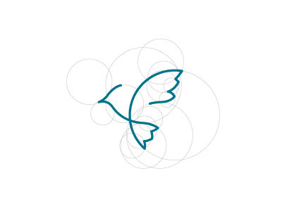 Logo planning bird designing process logo process structure