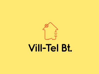 Vill-Tel Bt. logo electrical network electricity electro house light logo switch