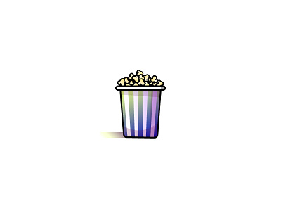Popcorn cinema flat icon popcorn vector