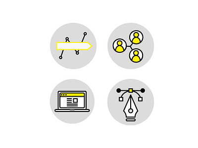 Icons design direct flat group icon laptop vector yandex